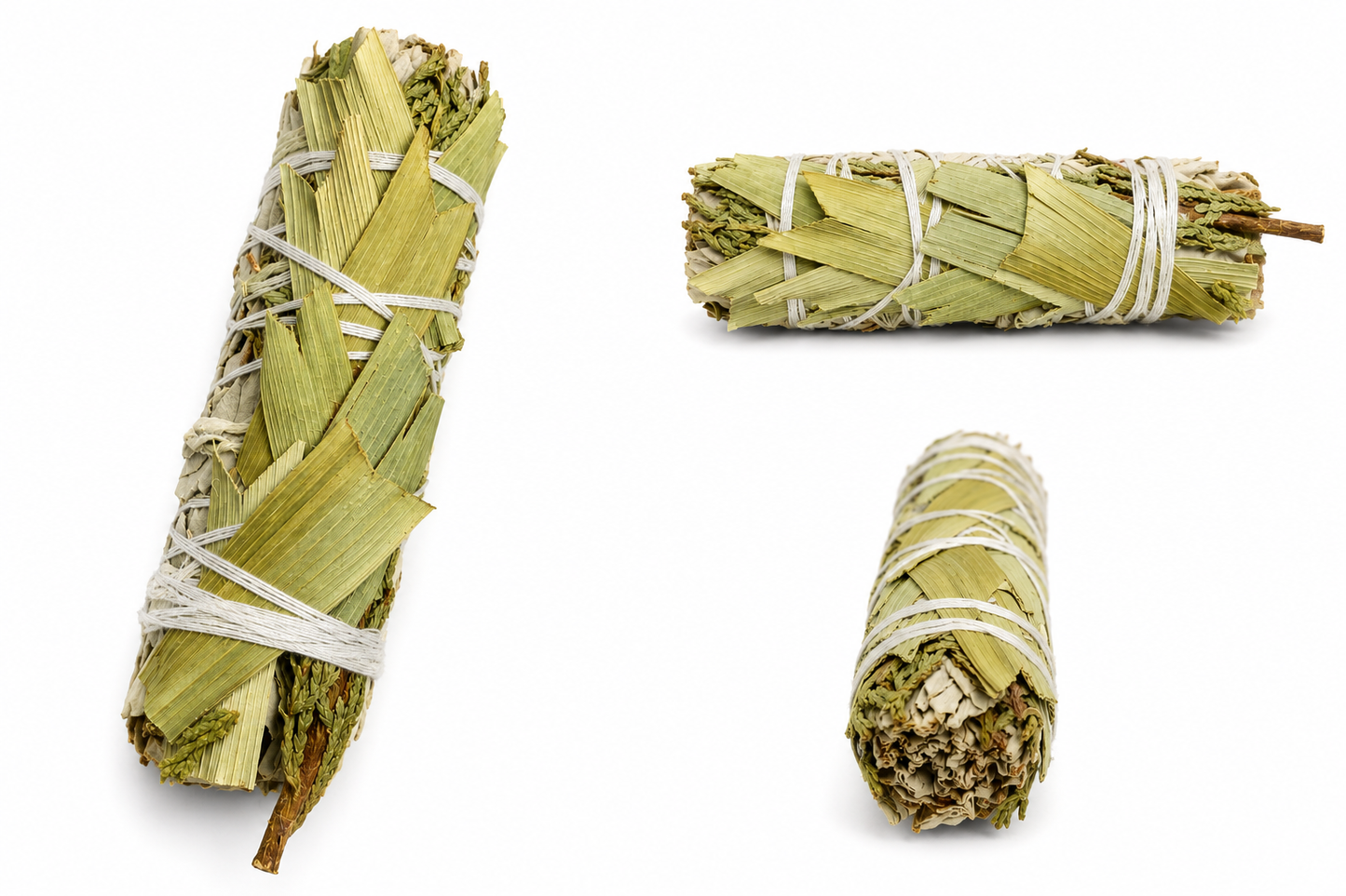 White Sage with Cedar and Palm Leaves Bundle